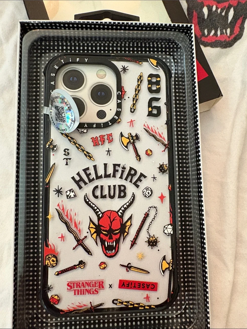 Stranger Things Netflix Ultra Impact iPhone 13 Pro Case Hellfire Club Members